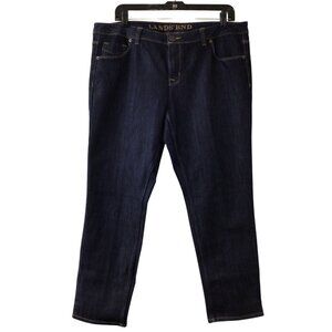 Lands End Jeans Women’s 14 P Petite Blue Straight Leg Dark Wash Denim 14P